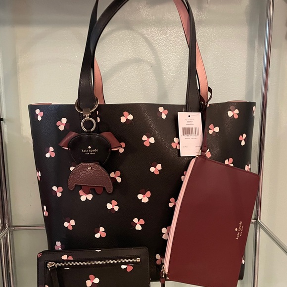 Kate Spade floral “doggie” bundle (6) Tote satchel floral - Picture 15 of 15